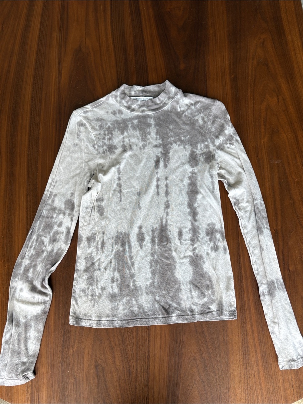 Project Social T Gray Tie-Dye Crew Neck Tee
